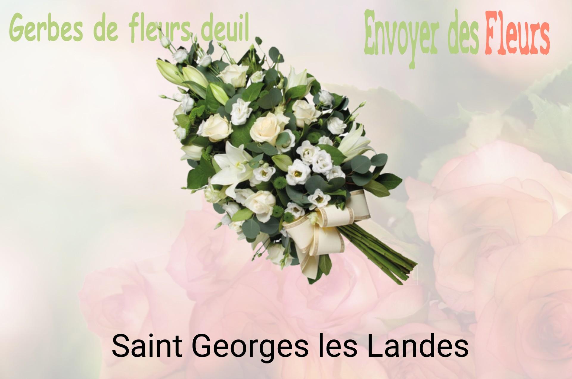 Gerbe de fleurs de deuil livrée à Saint-Georges-les-Landes